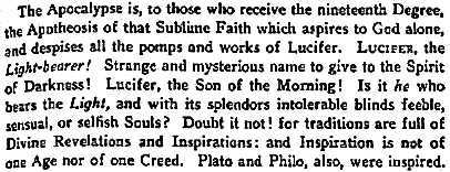 Masons serve Lucifer, according to their literature !