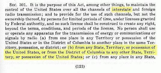 47 U.S.C. Section 301 - First Half