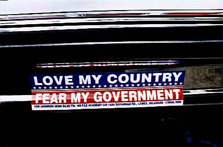 Love My Country Fear My Government